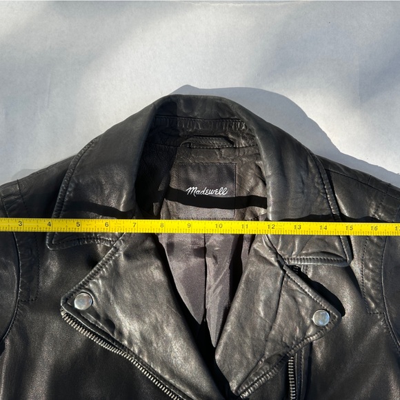 Madewell Black Washed Genuine Leather Jacket - Picture 12 of 16